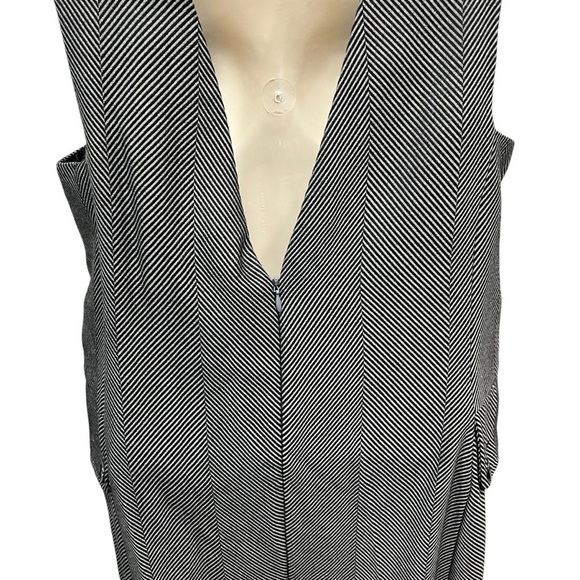 Anthropologie Cartonnier Oxford Jumpsuit Black Gray V Neck Size Small New - Picture 8 of 14